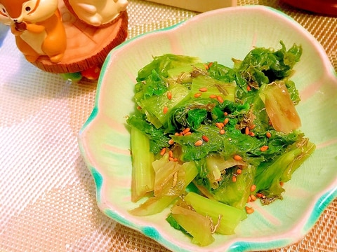 がごめ昆布とリーフレタスの塩麹ナムル